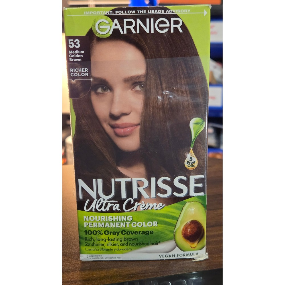 Garnier Nutrisse Ultra Creme Permanent Hair Color 53 Medium Golden Brown Vegan